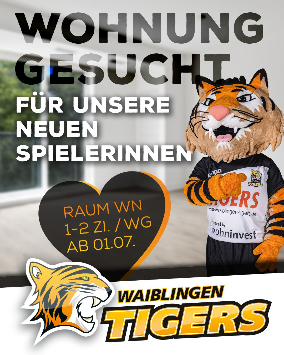 Wohnung gesucht für unsere neuen Spielerinnen